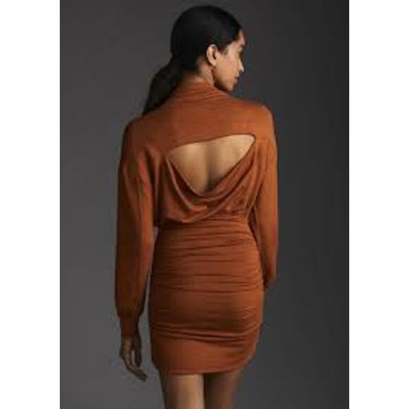 Anthropologie DAILY PRACTICE Cozy Ruched Dress Long Sleeve Mini Size Small S - Picture 6 of 7